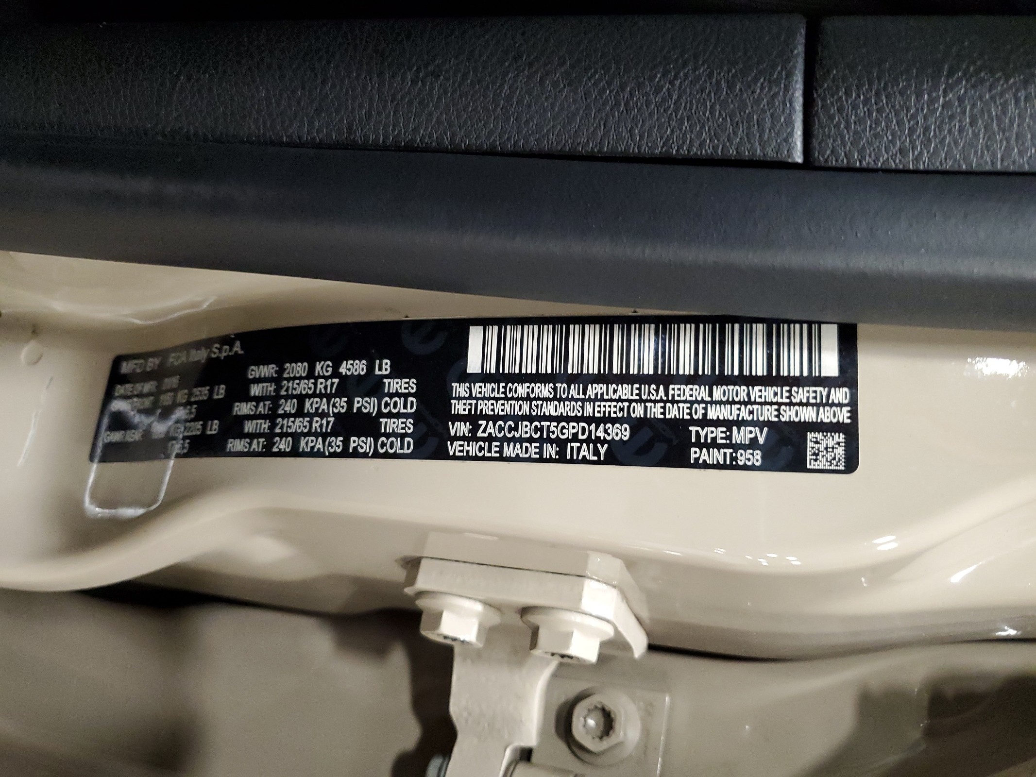 ZACCJBCT5GPD14369 2016 Jeep Renegade Trailhawk