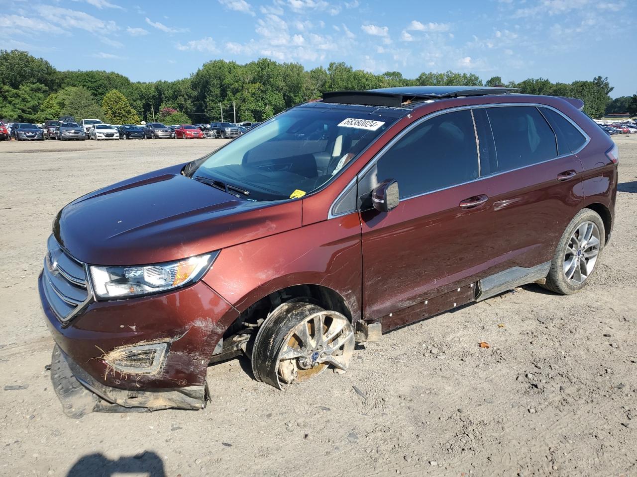 2015 Ford Edge Titanium VIN: 2FMPK3K81FBB37366 Lot: 68380024