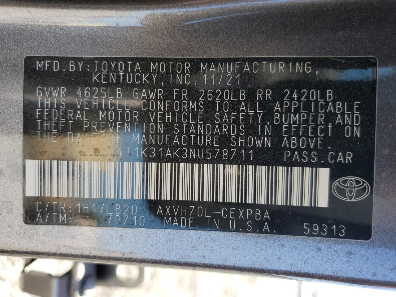 4T1K31AK3NU578711 2022 TOYOTA CAMRY - Image 15