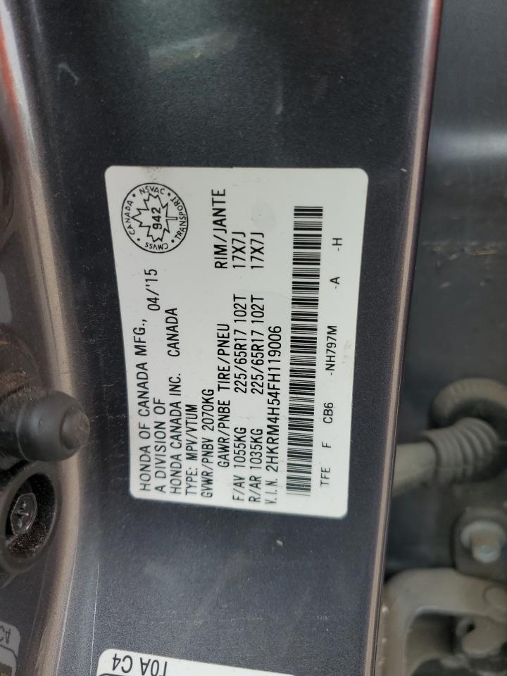 2015 Honda Cr-V Ex VIN: 2HKRM4H54FH119006 Lot: 67271524