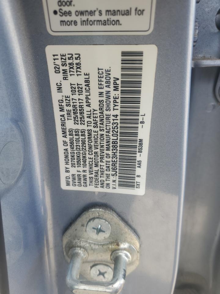 2011 Honda Cr-V Lx VIN: 5J6RE3H38BL025314 Lot: 68275274