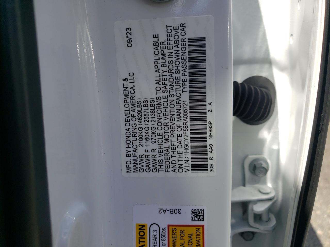 1HGCY2F58RA005721 2024 HONDA ACCORD - Image 12