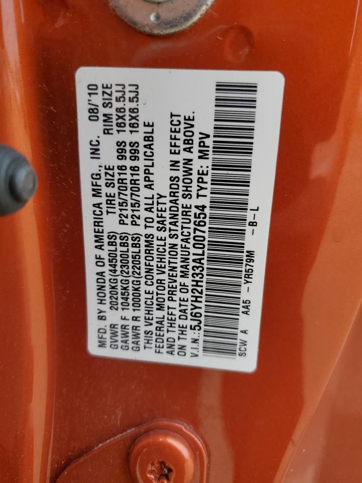 2010 Honda Element Lx VIN: 5J6YH2H33AL007654 Lot: 67567324