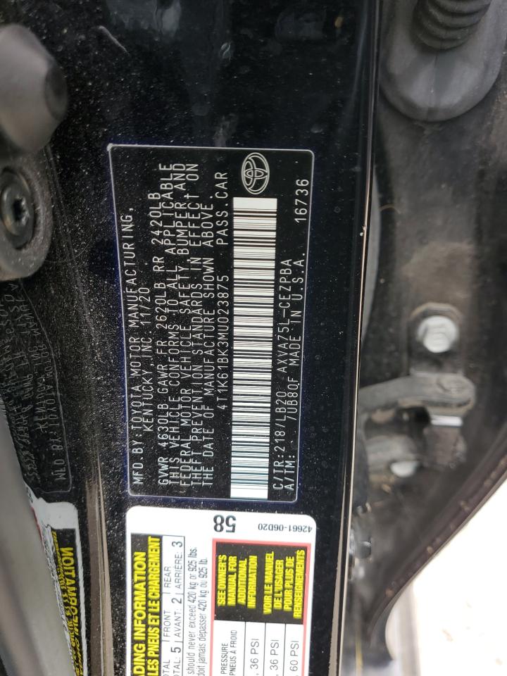 4T1K61BK3MU023875 2021 Toyota Camry Xse