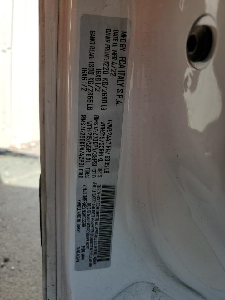 ZFBHRFAB2N6W65596 2022 Ram Promaster City Tradesman