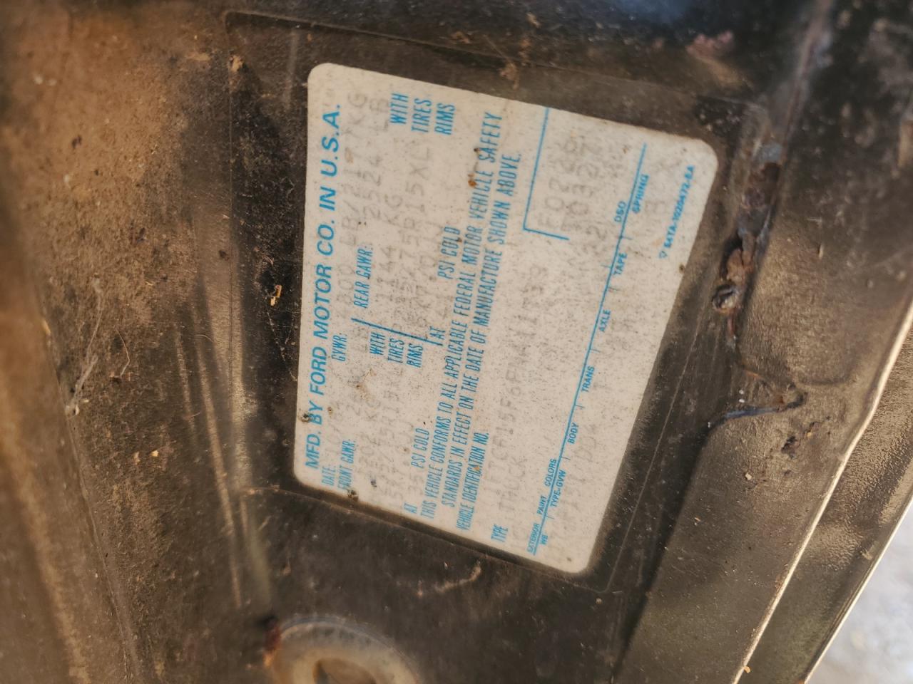 1985 Ford F150 VIN: 1FTCF15F6FNA11739 Lot: 68809474