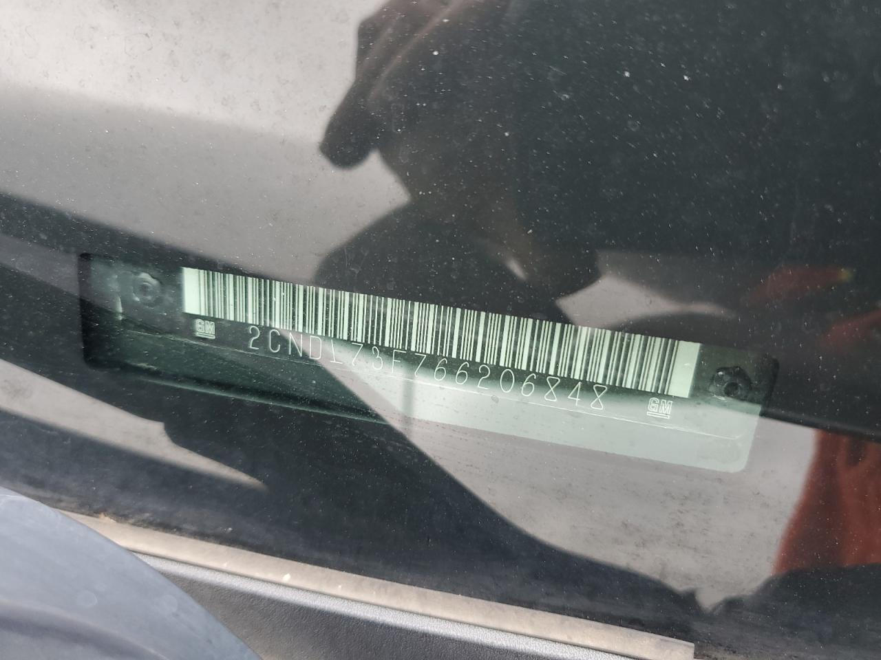 2006 Chevrolet Equinox Lt VIN: 2CNDL73F766206848 Lot: 64819034