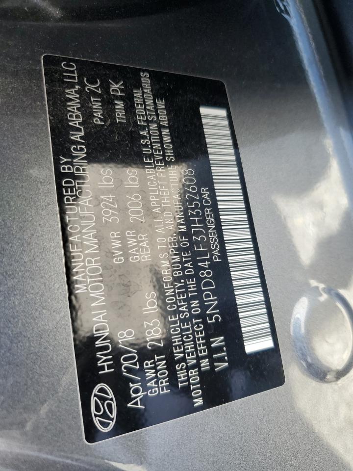 2018 Hyundai Elantra Sel VIN: 5NPD84LF3JH352608 Lot: 66246034