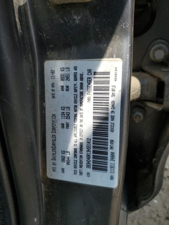 2003 Dodge Intrepid Se VIN: 2B3HD46R13H551012 Lot: 67576844