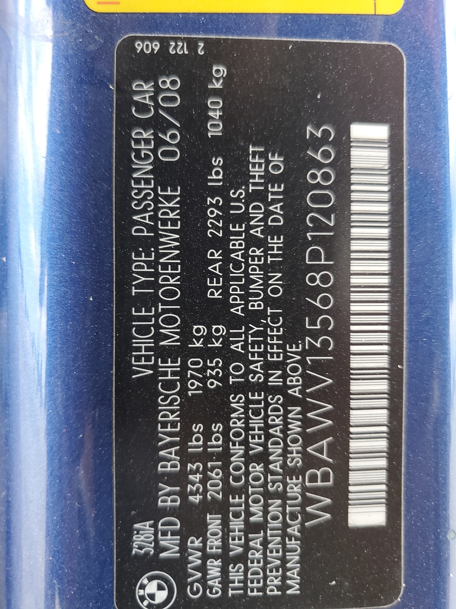 WBAWV13568P120863 2008 BMW 328 I Sulev