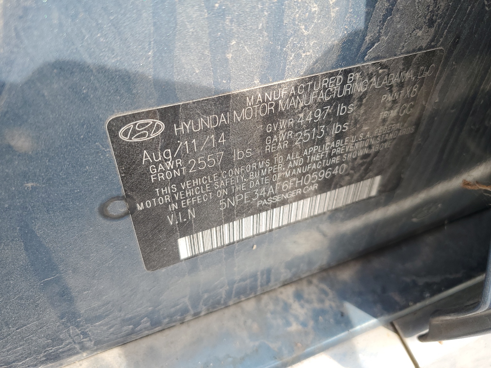 5NPE34AF6FH059640 2015 Hyundai Sonata Sport