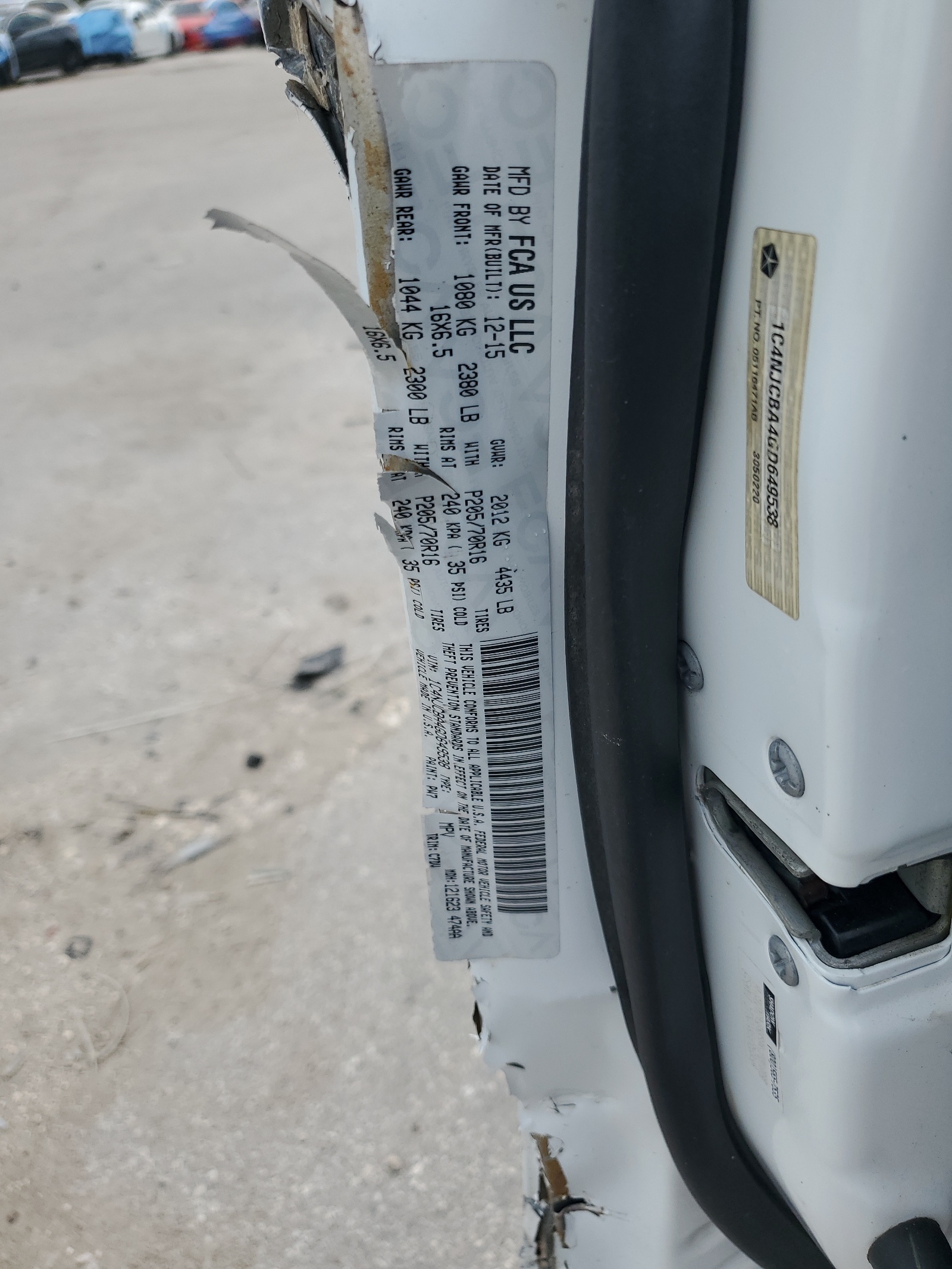 1C4NJCBA4GD649538 2016 Jeep Compass Sport