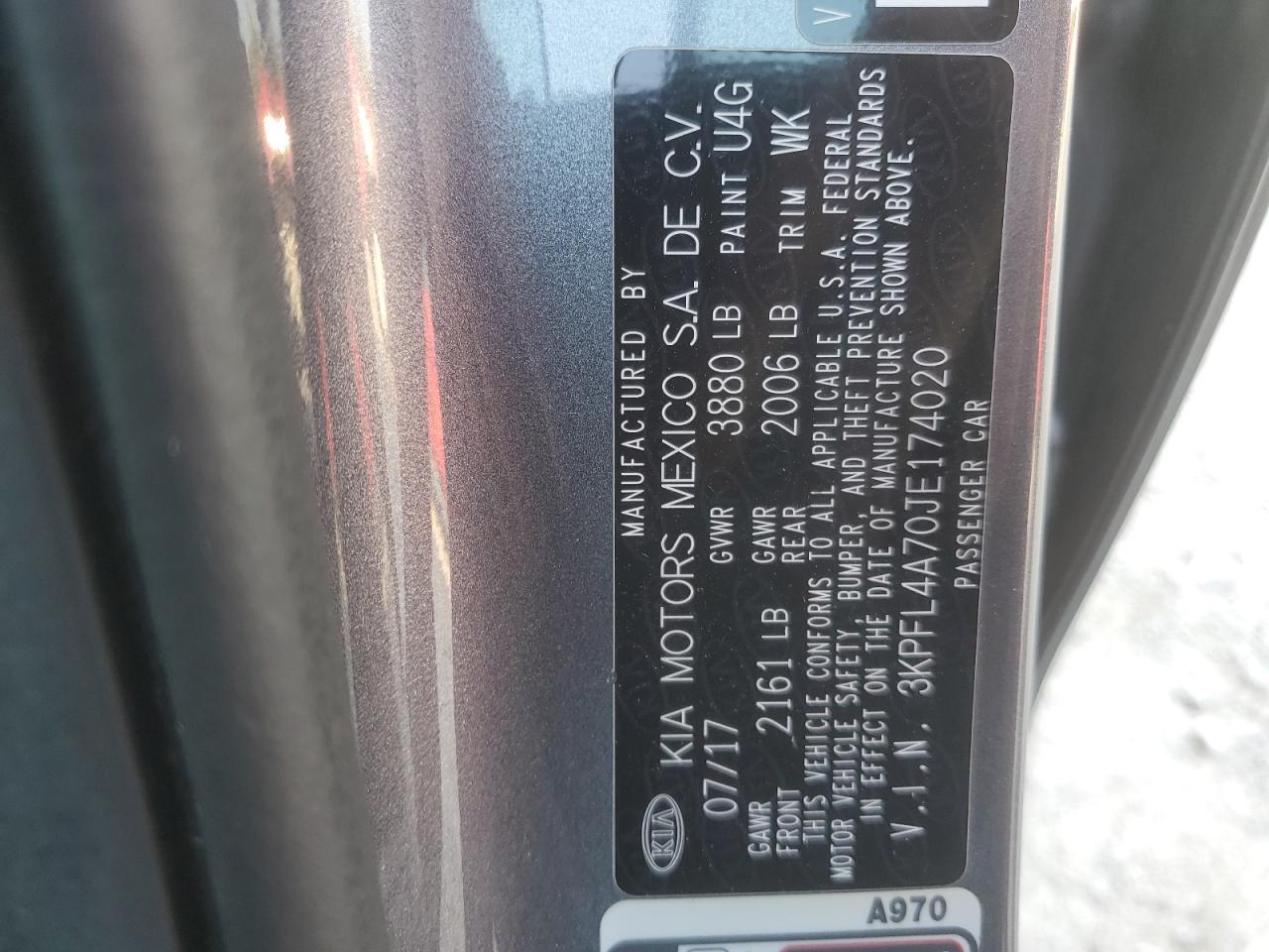 2018 Kia Forte Lx VIN: 3KPFL4A70JE174020 Lot: 68137184