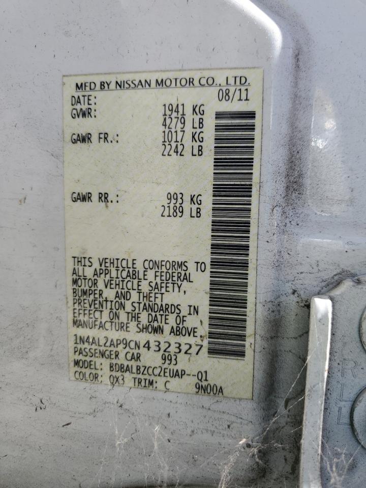 1N4AL2AP9CN432327 2012 Nissan Altima Base