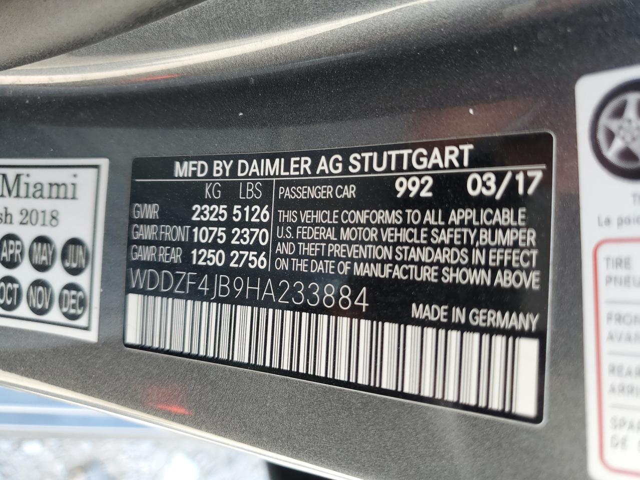 WDDZF4JB9HA233884 2017 MERCEDES-BENZ E CLASS - Image 14