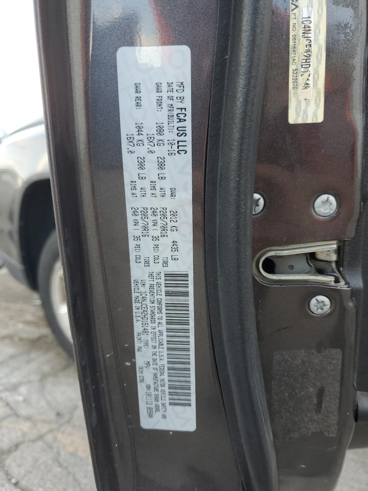 2017 Jeep Compass Latitude VIN: 1C4NJCEA2HD151481 Lot: 64183974