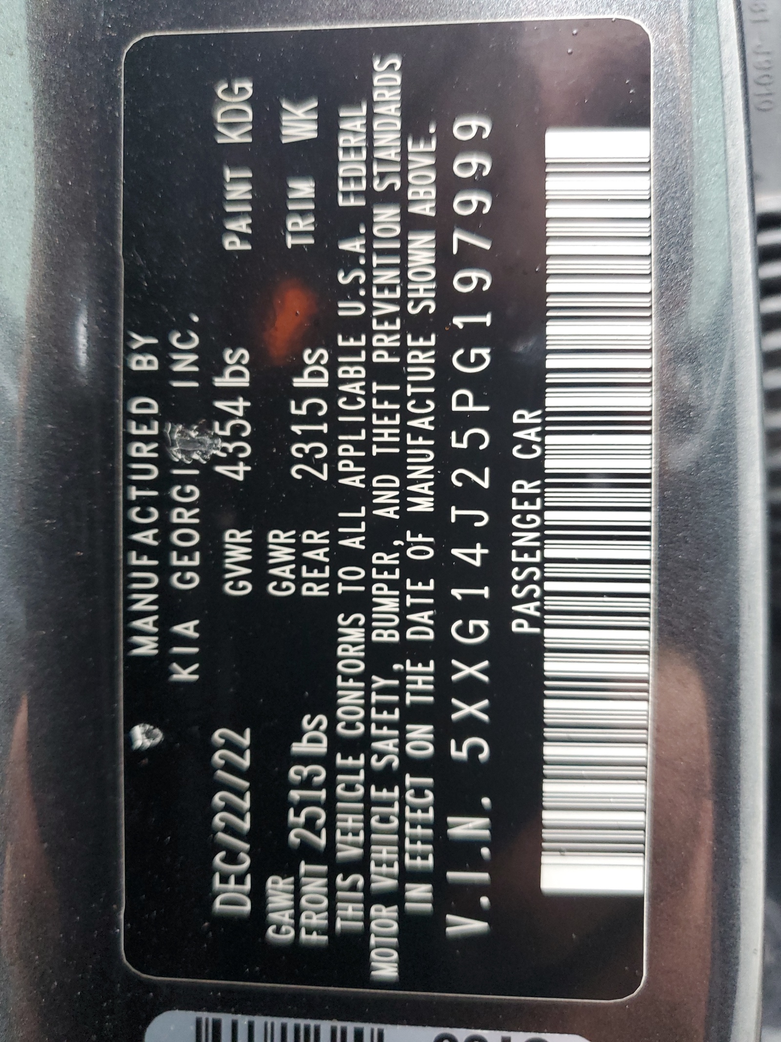 5XXG14J25PG197999 2023 Kia K5 Lxs