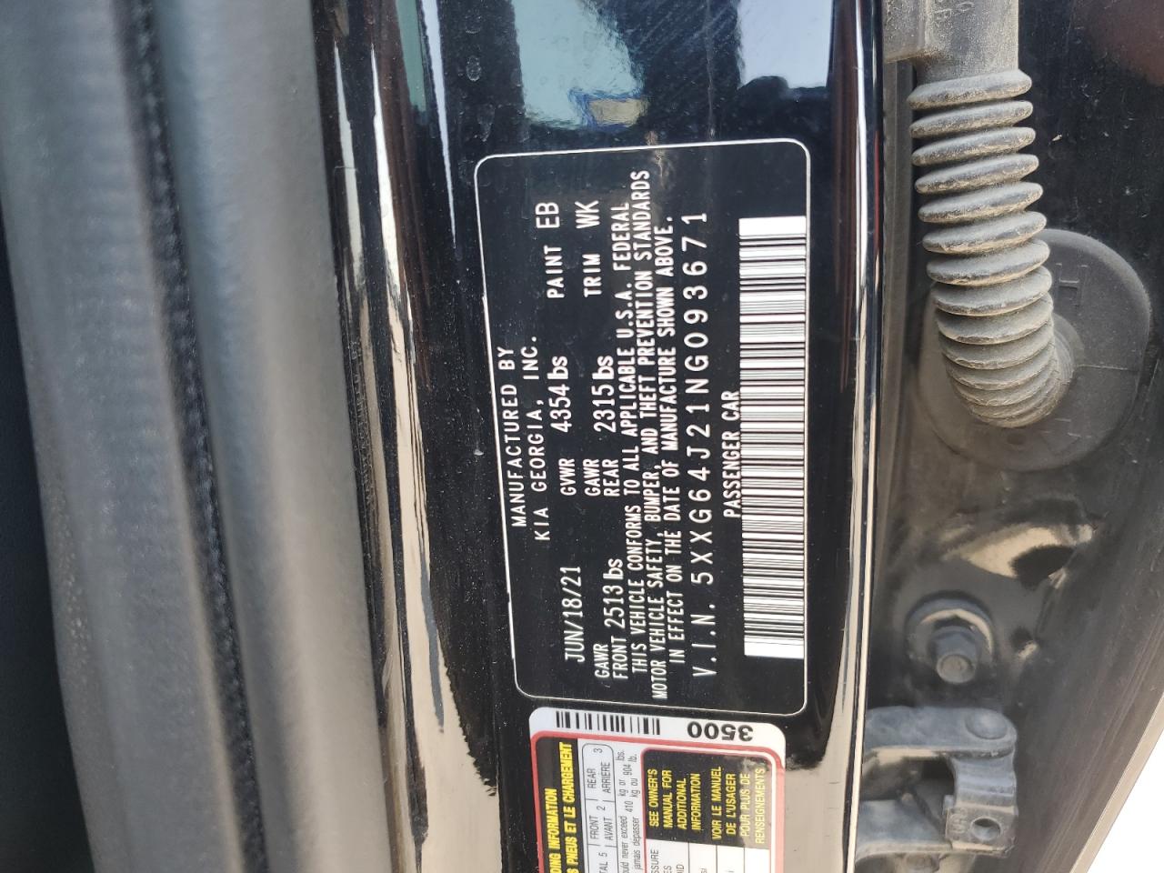 2022 Kia K5 Gt Line VIN: 5XXG64J21NG093671 Lot: 67580384