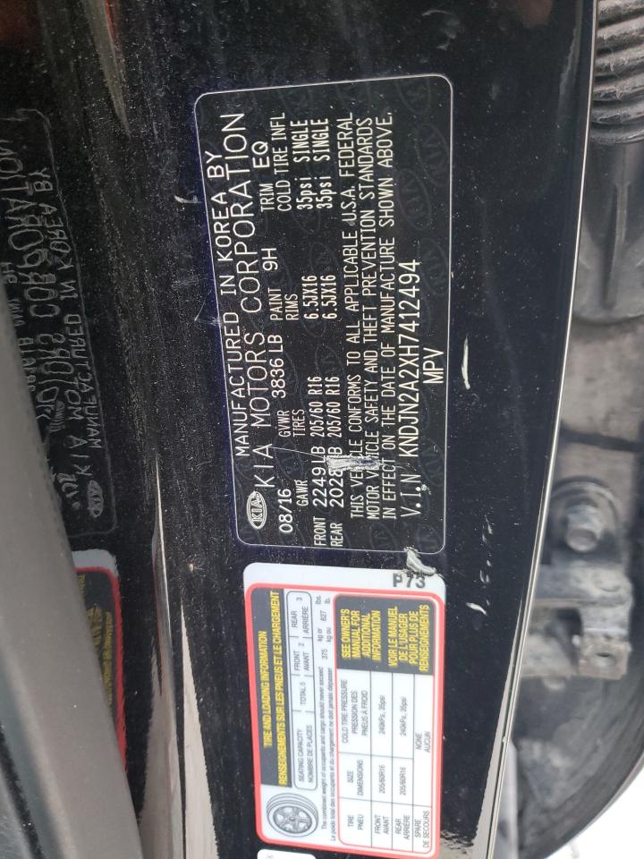 2017 Kia Soul VIN: KNDJN2A2XH7412494 Lot: 67776694