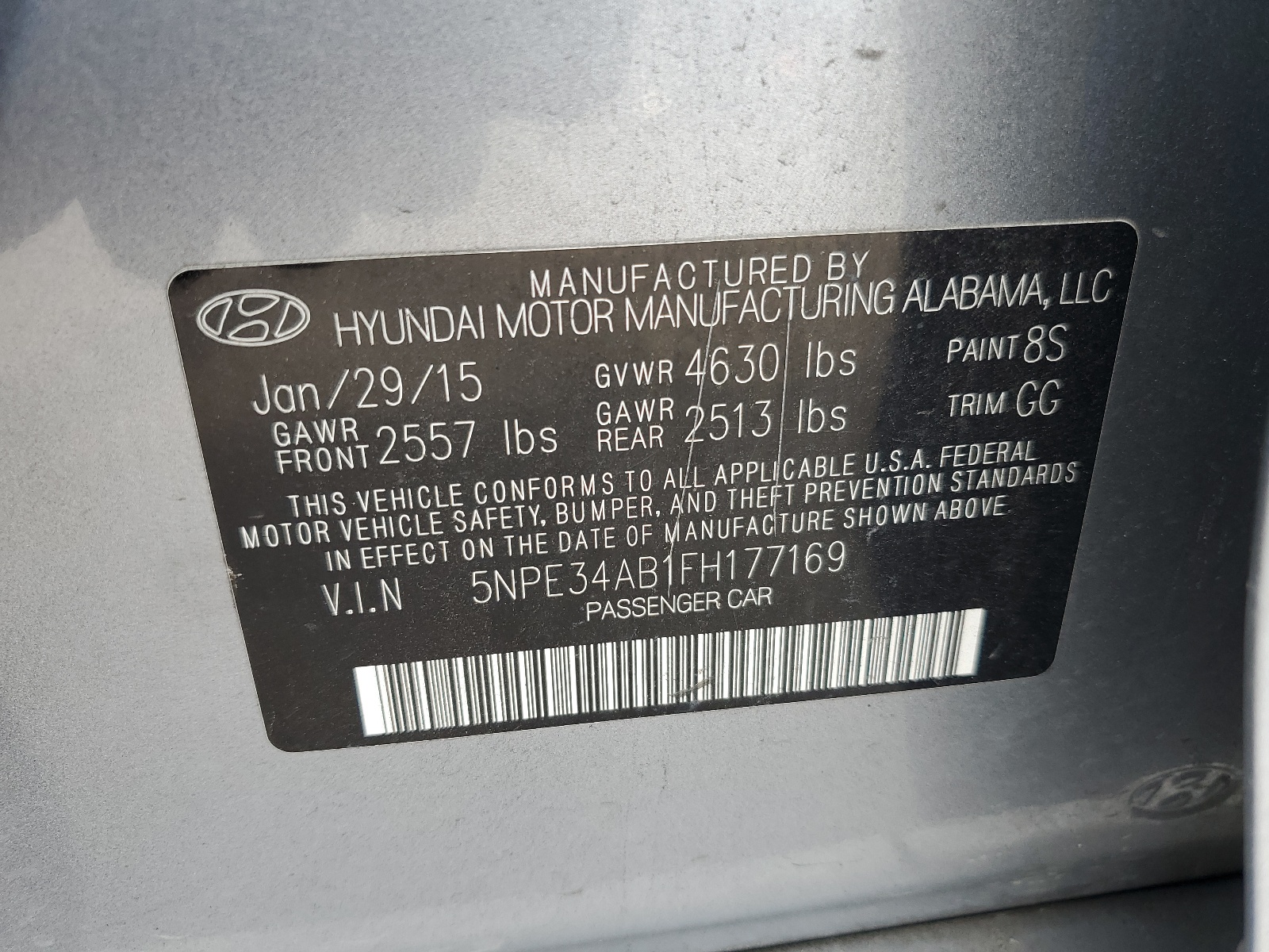 5NPE34AB1FH177169 2015 Hyundai Sonata Sport