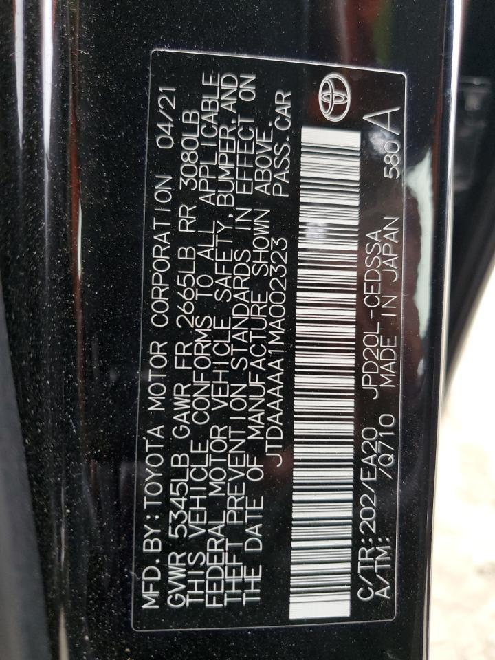 JTDAAAAA1MA002323 2021 Toyota Mirai Xle