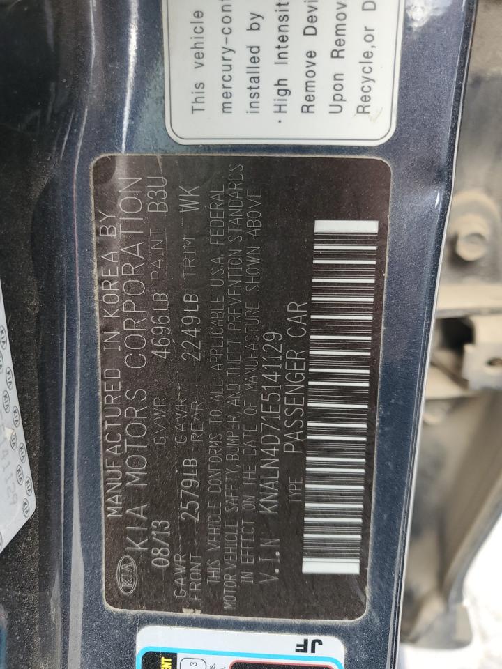 KNALN4D71E5141129 2014 Kia Cadenza Premium