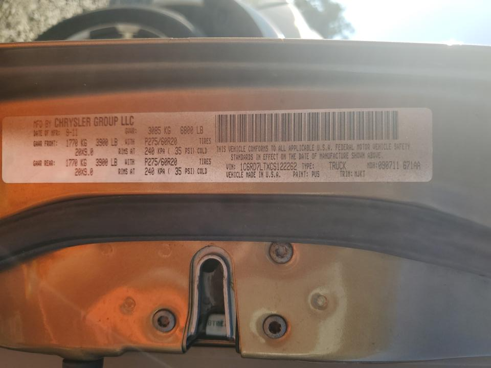 1C6RD7LTXCS122262 2012 Dodge Ram 1500 Slt