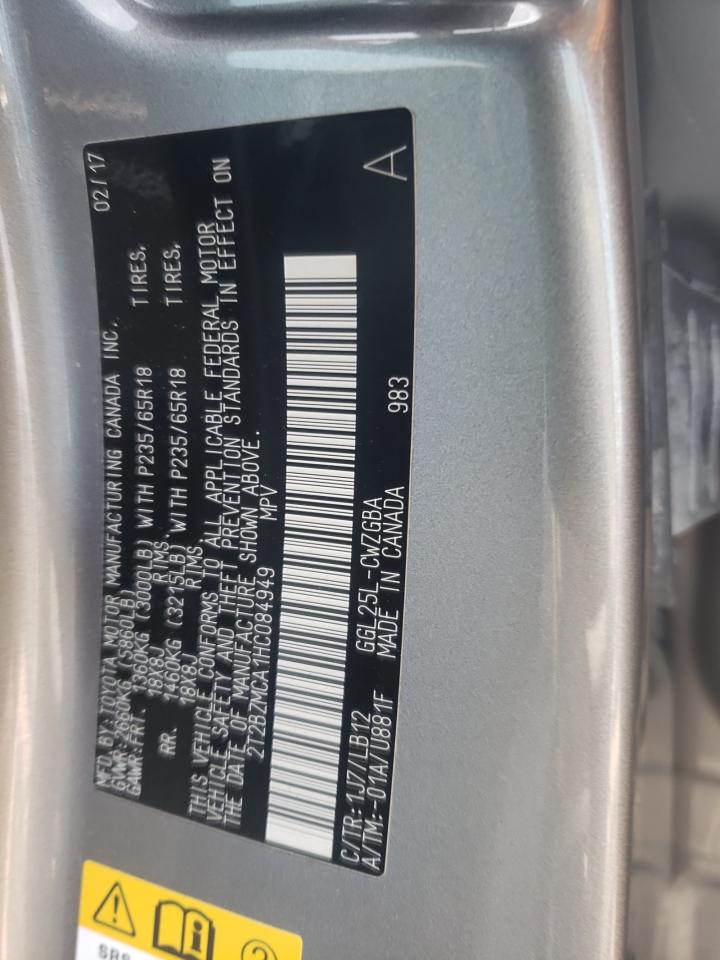 2017 Lexus Rx 350 Base VIN: 2T2BZMCA1HC084949 Lot: 65832284