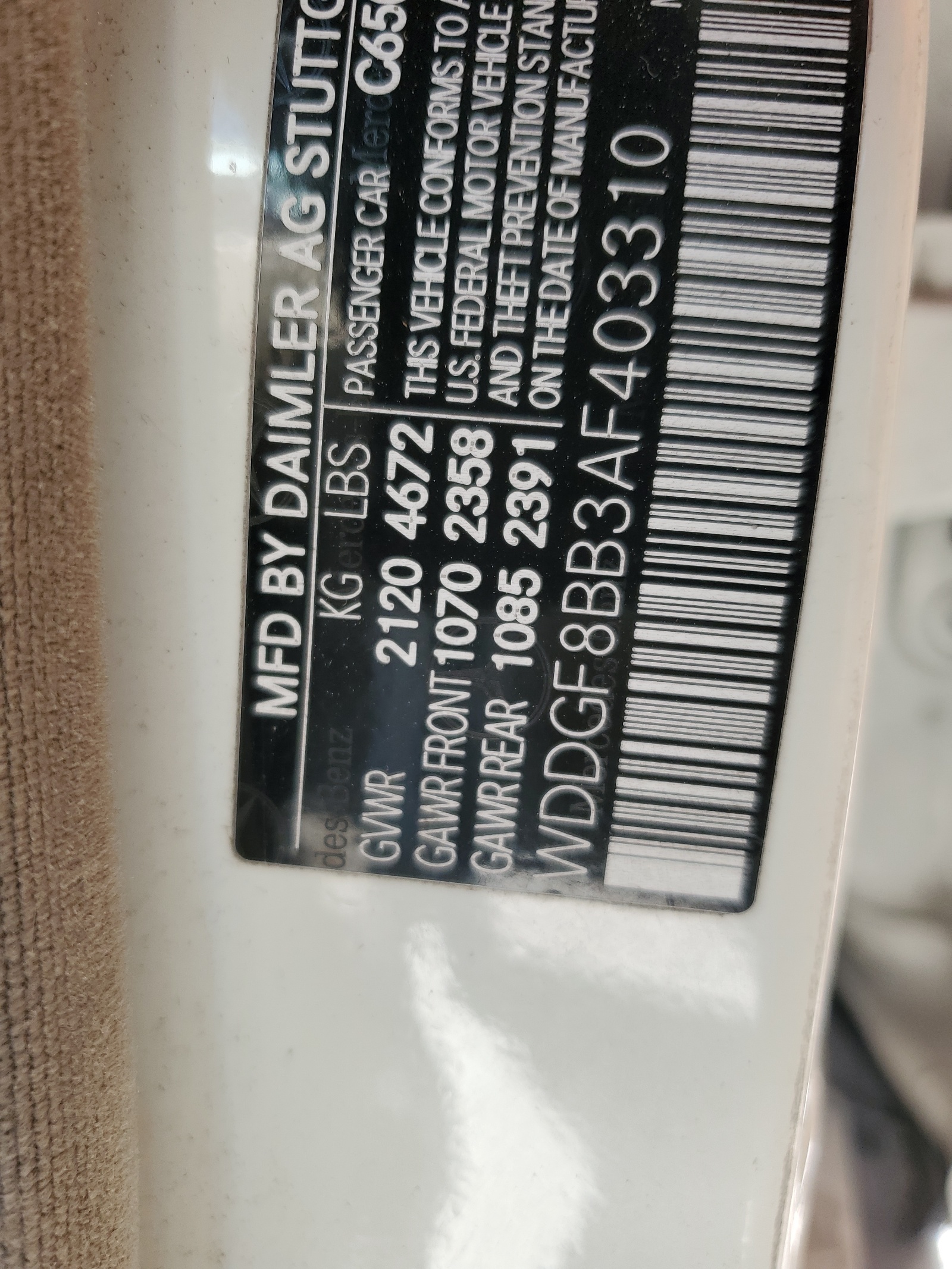 WDDGF8BB3AF403310 2010 Mercedes-Benz C 300 4Matic