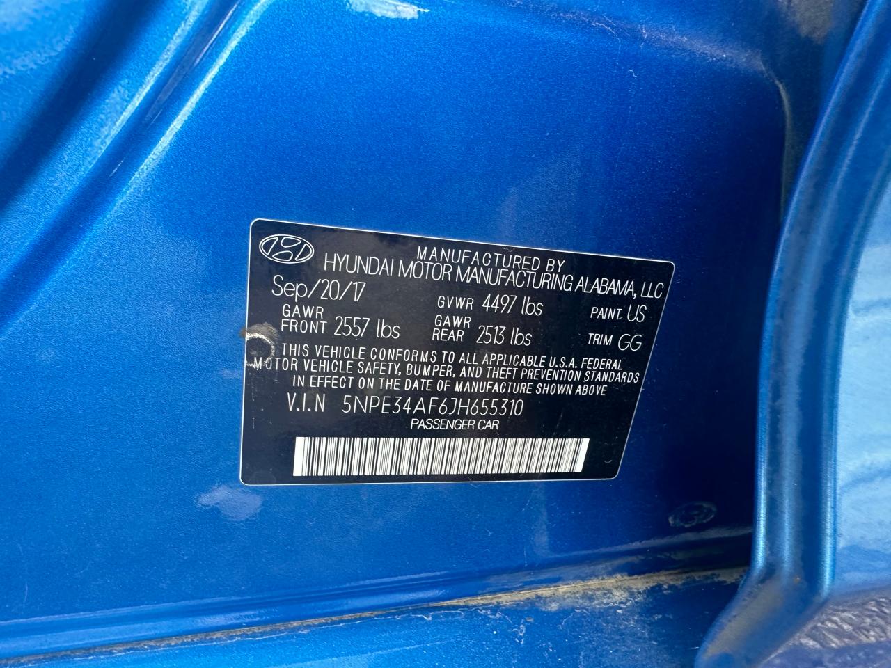 2018 Hyundai Sonata Sport VIN: 5NPE34AF6JH655310 Lot: 69726284