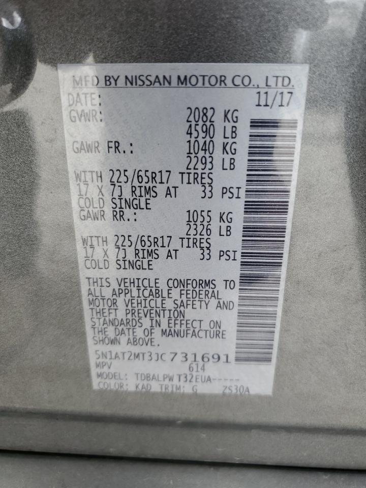 5N1AT2MT3JC731691 2018 Nissan Rogue S