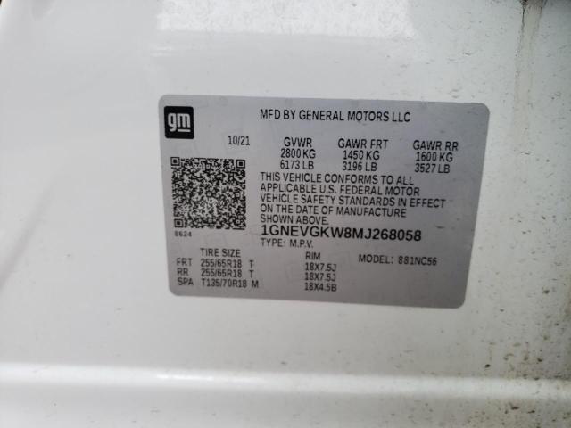 1GNEVGKW8MJ268058 Chevrolet Traverse L 15