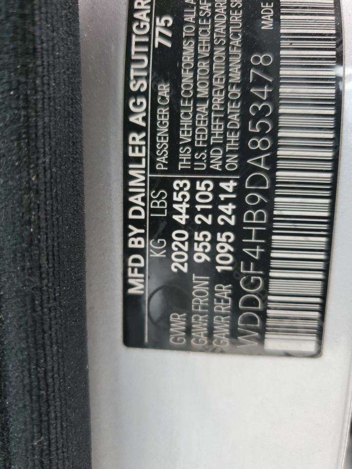 2013 Mercedes-Benz C 250 VIN: WDDGF4HB9DA853478 Lot: 56723074