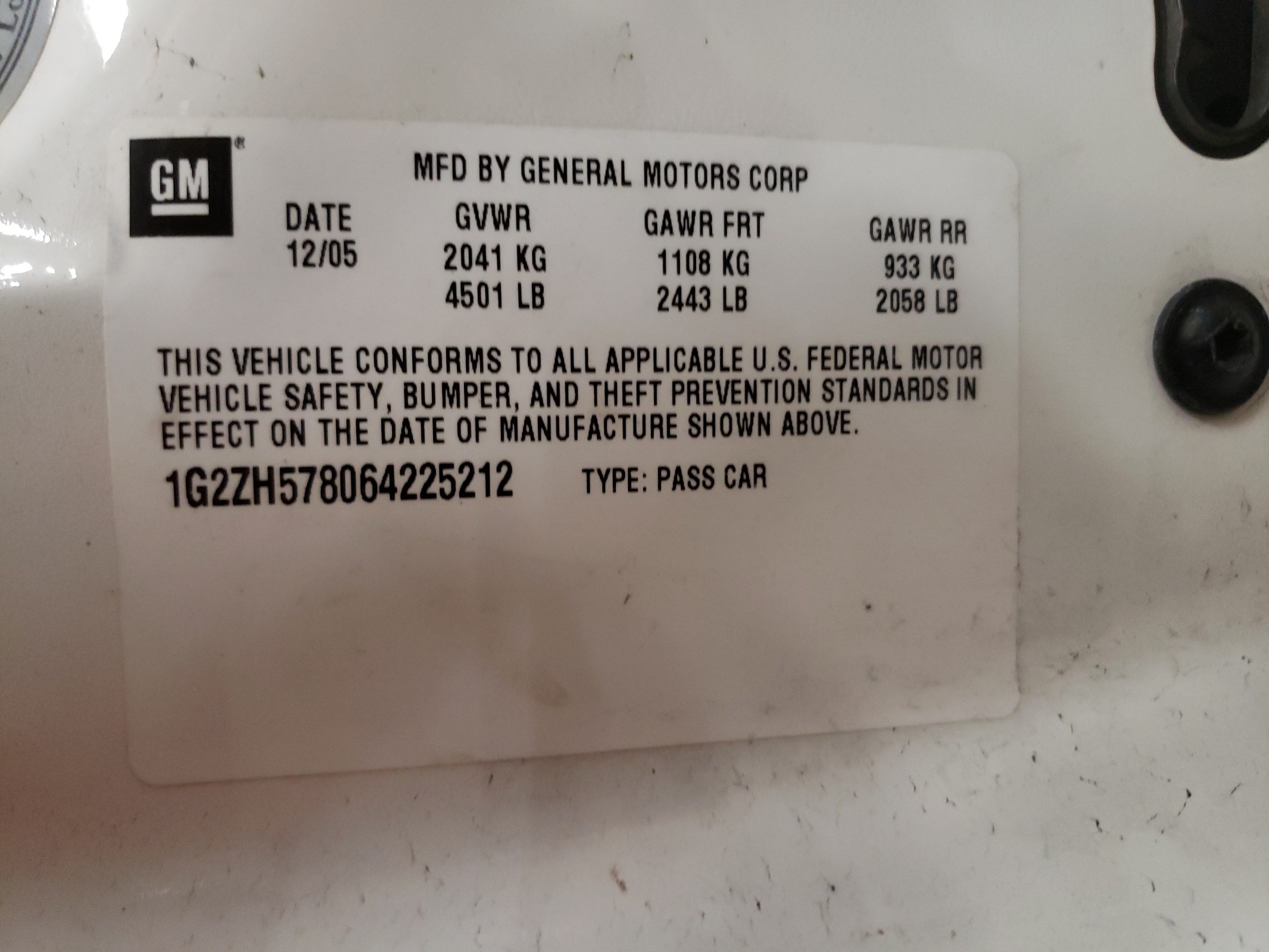 1G2ZH578064225212 2006 Pontiac G6 Gt