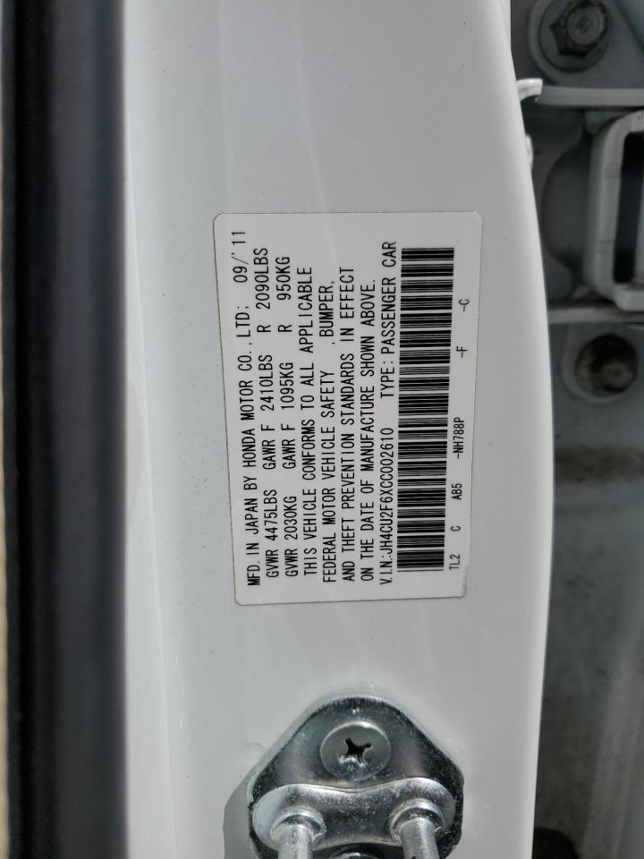 JH4CU2F6XCC002610 2012 Acura Tsx Tech