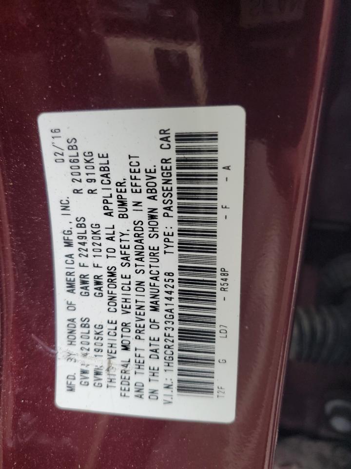 1HGCR2F33GA144258 2016 HONDA ACCORD - Image 14