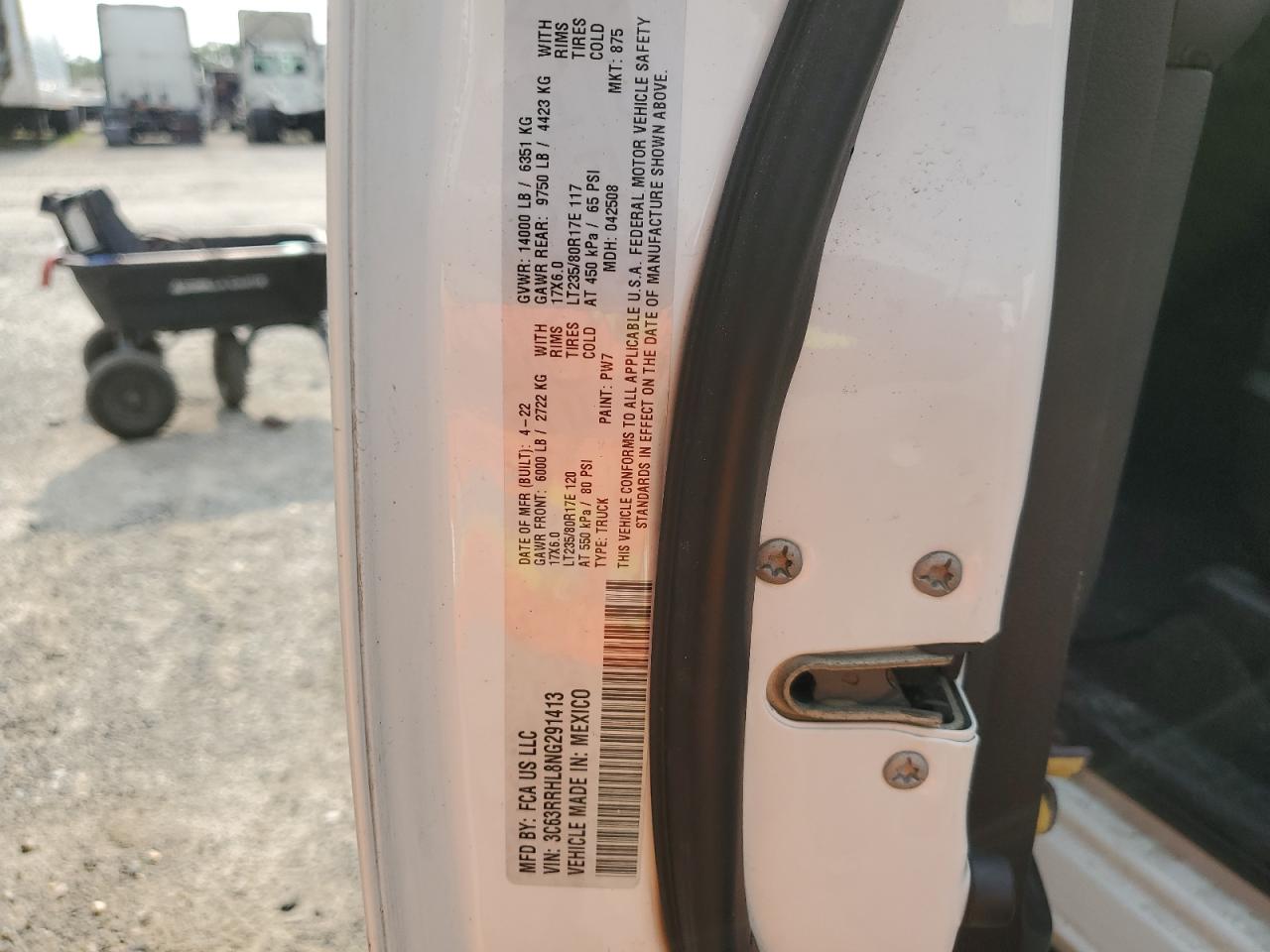 2022 Ram 3500 Big Horn/Lone Star VIN: 3C63RRHL8NG291413 Lot: 67155664