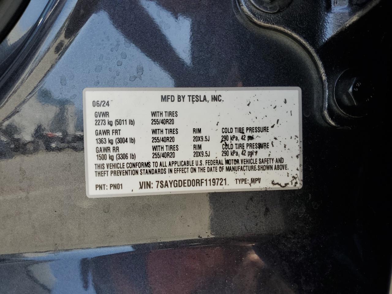 7SAYGDED0RF119721 2024 TESLA MODEL Y - Image 15