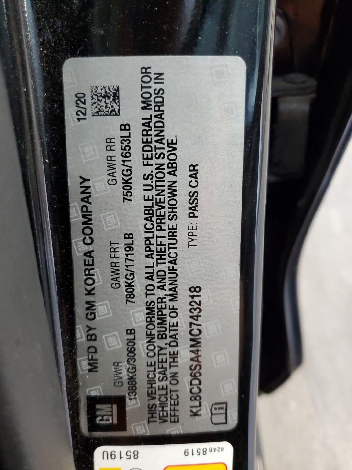 2021 Chevrolet Spark 1Lt VIN: KL8CD6SA4MC743218 Lot: 66460524