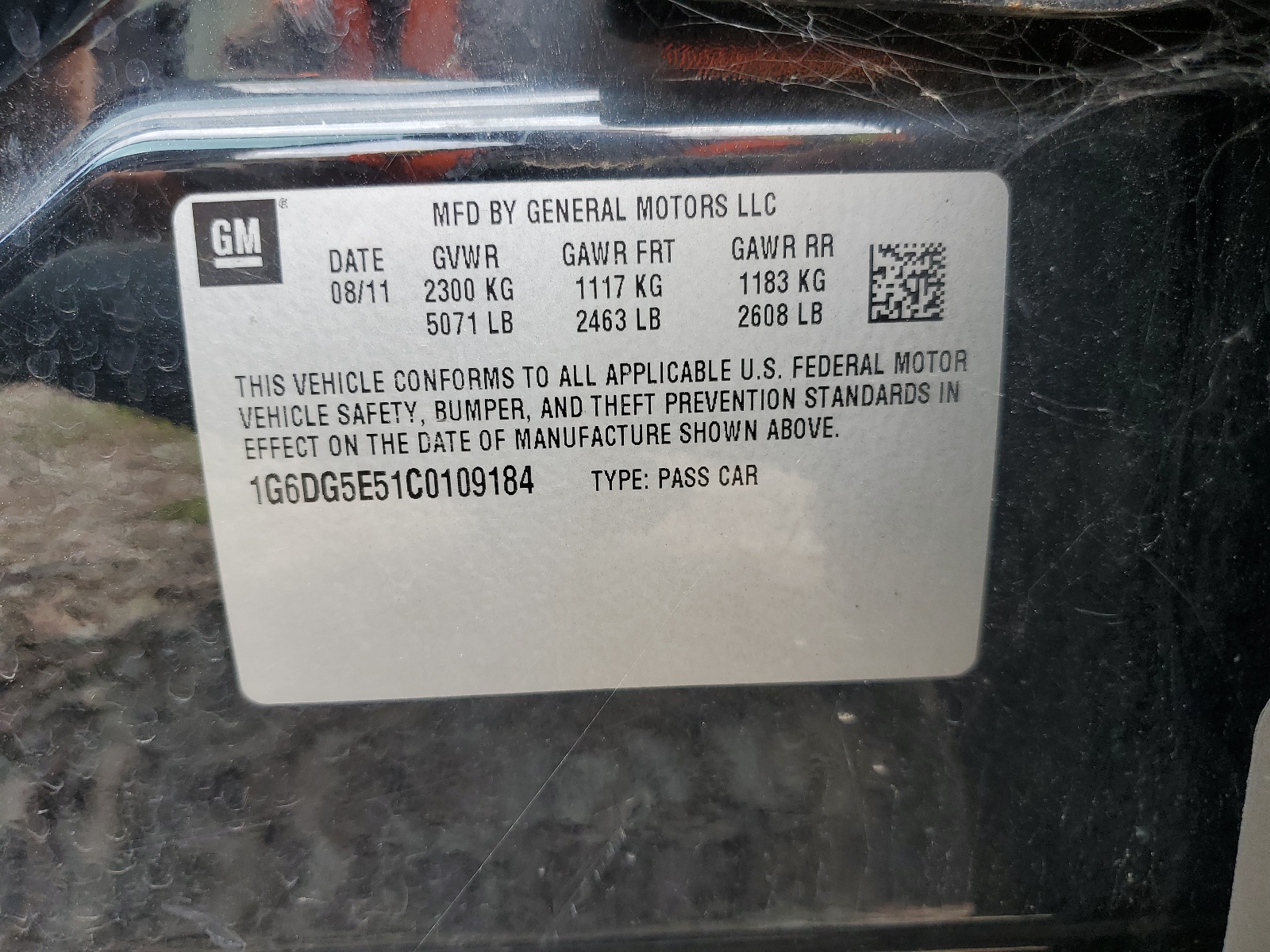 1G6DG5E51C0109184 2012 Cadillac Cts Luxury Collection