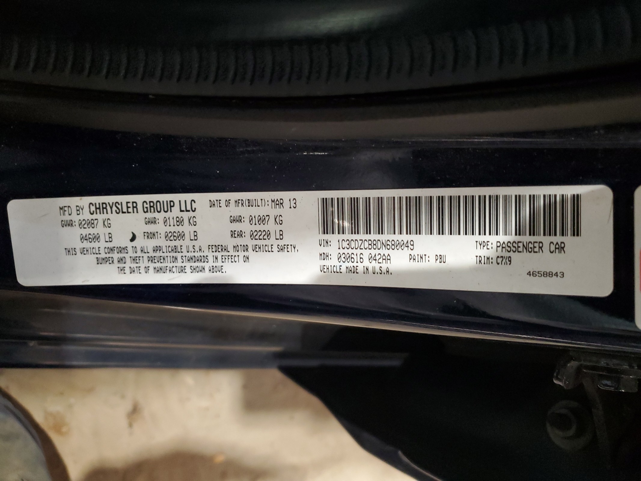 1C3CDZCB8DN680049 2013 Dodge Avenger Sxt