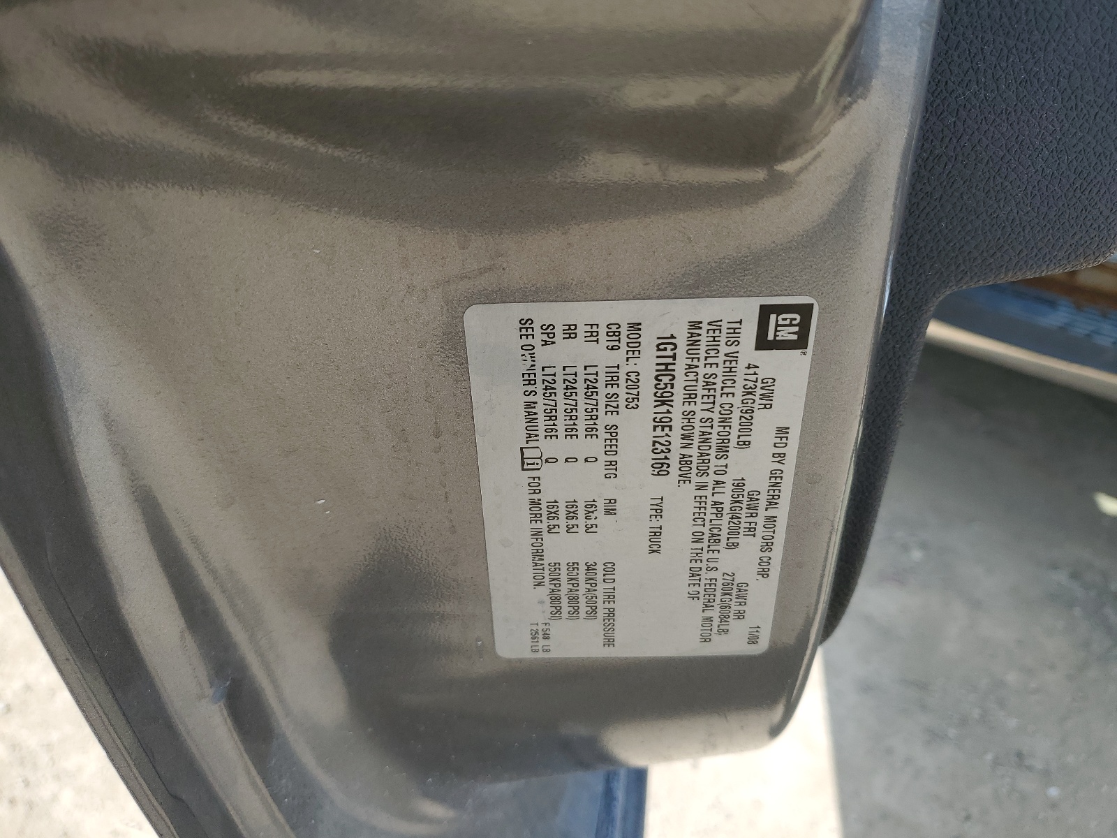 1GTHC59K19E123169 2009 GMC Sierra C2500 Sle