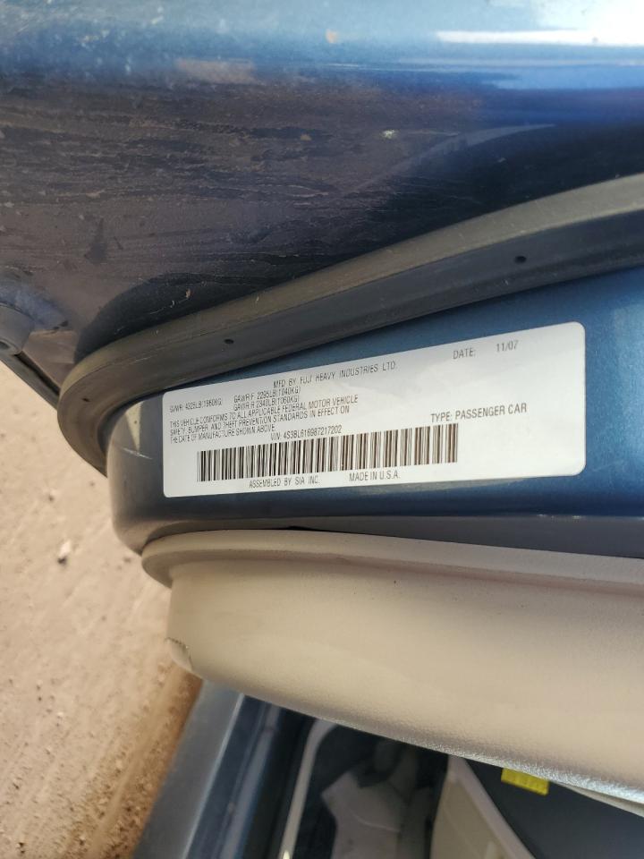 2008 Subaru Legacy 2.5I VIN: 4S3BL616987217202 Lot: 67573334