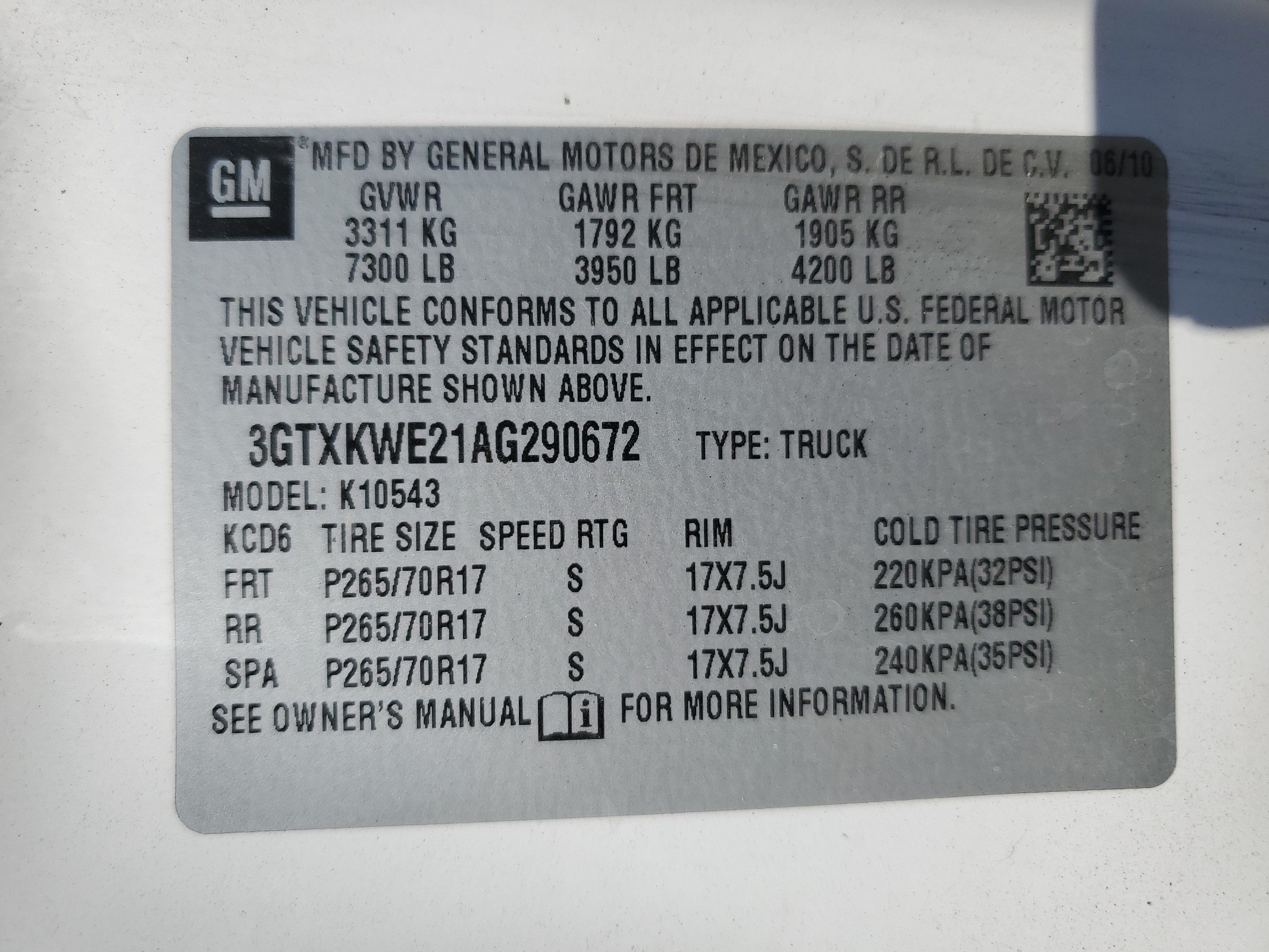 3GTXKWE21AG290672 2010 GMC Sierra K1500 Slt