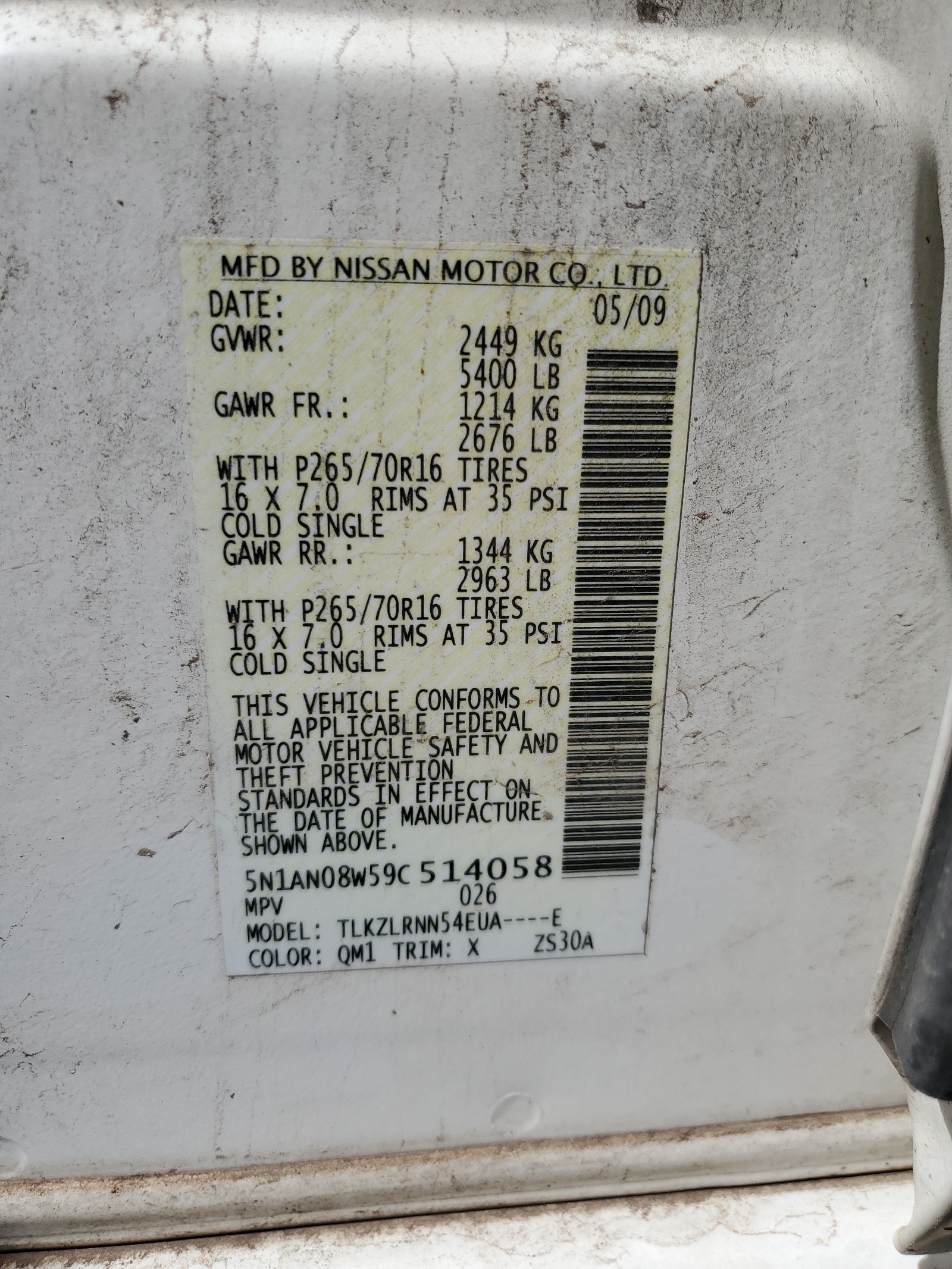 5N1AN08W59C514058 2009 Nissan Xterra Off Road