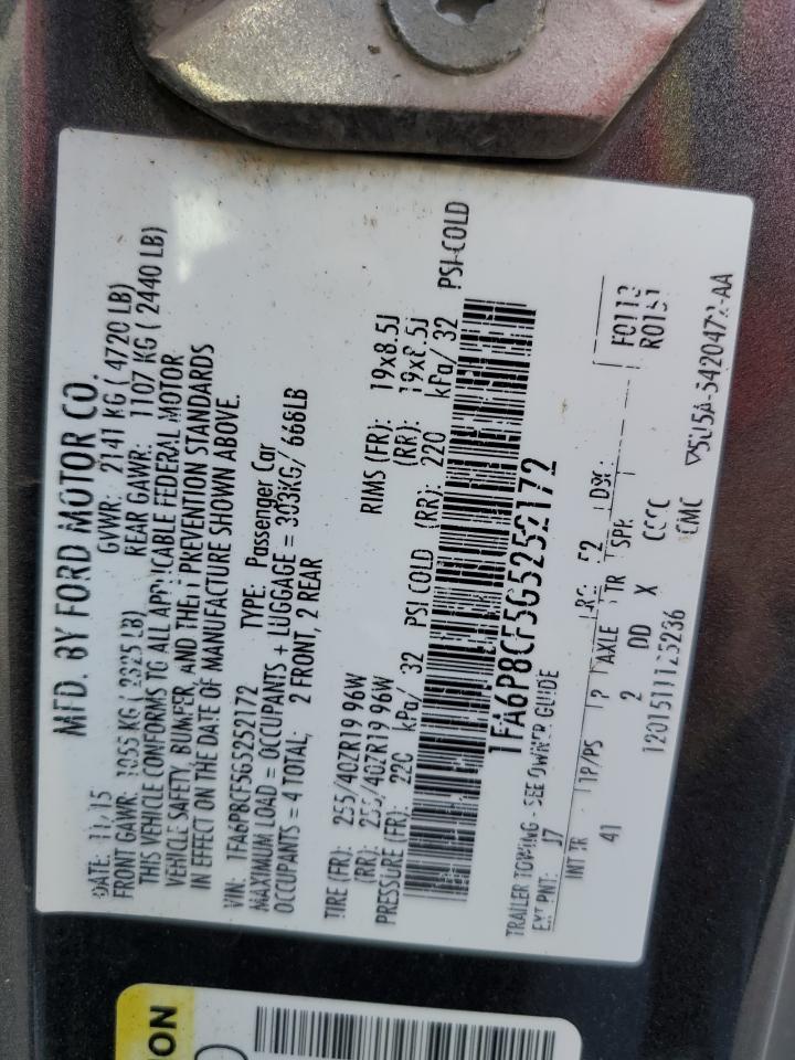 2016 Ford Mustang Gt VIN: 1FA6P8CF5G5252172 Lot: 68138014