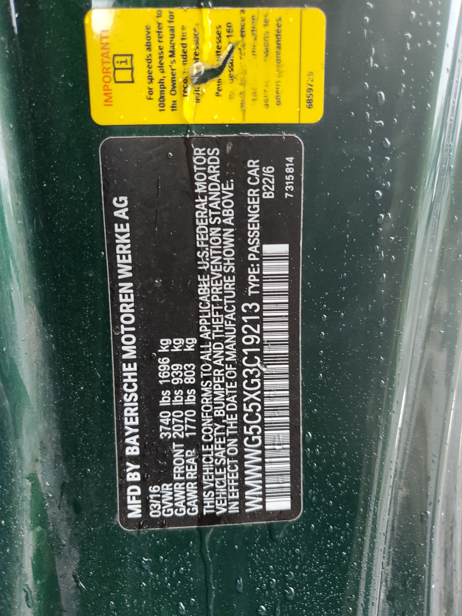 WMWWG5C5XG3C19213 2016 Mini Cooper