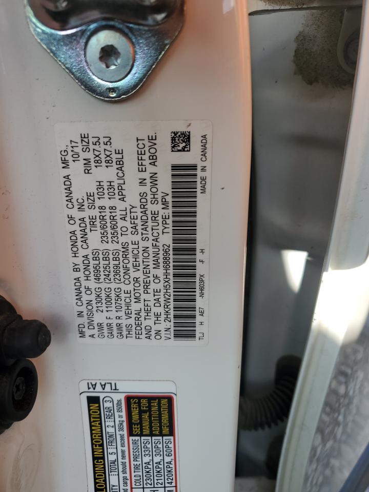 2017 Honda Cr-V Ex VIN: 2HKRW2H5XHH688962 Lot: 66441304