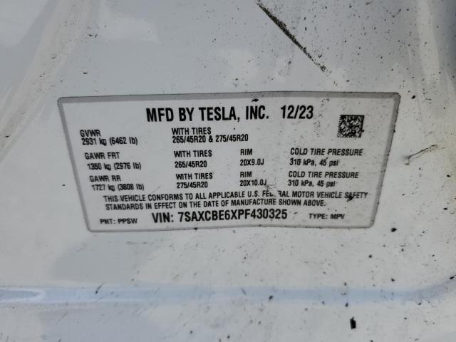 7SAXCBE6XPF430325 Tesla Model X  14