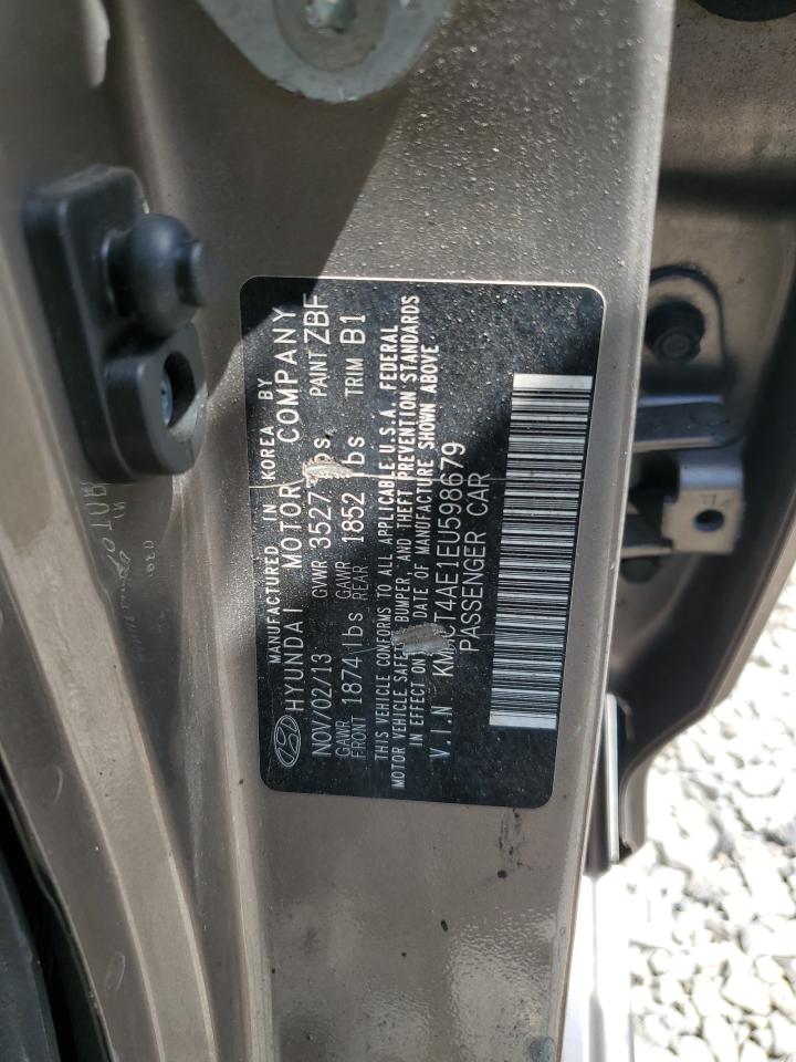 KMHCT4AE1EU598679 2014 Hyundai Accent Gls